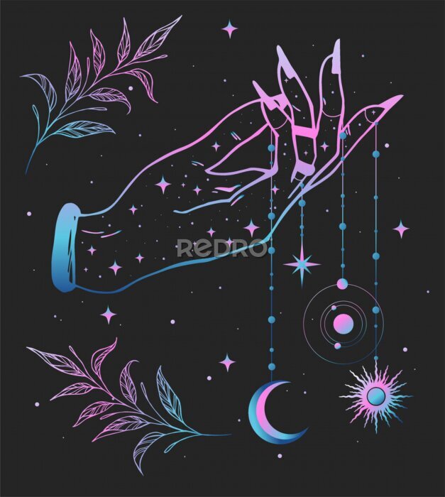 Tapete Magie in der Handfläche