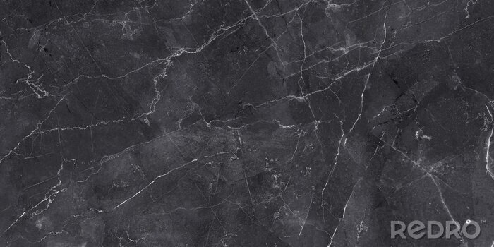 Tapete Marmor schwarz mit weißen Linien