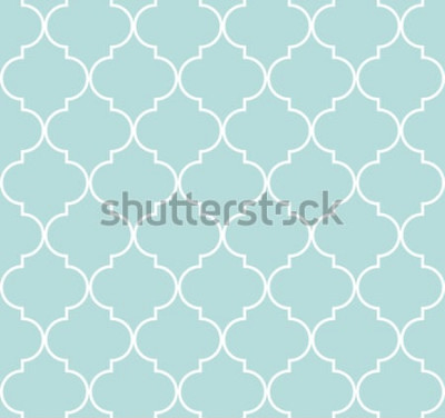 Tapete Marokkanisches Muster in Himmelblau