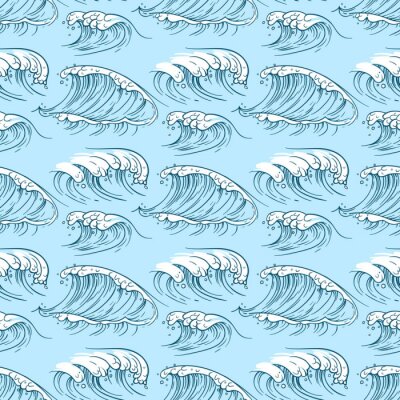 Tapete Meereswellen mit Schaum