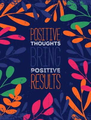 Mehrfarbige Grafik über positives Denken