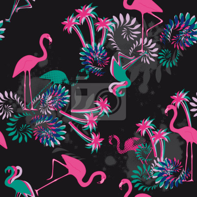 Tapete Miami Nights Flamingo