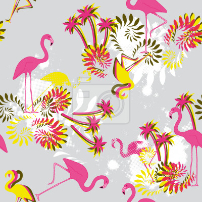 Tapete Miami Pink Flamingo