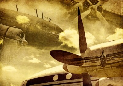 Militärflugzeuge Retro