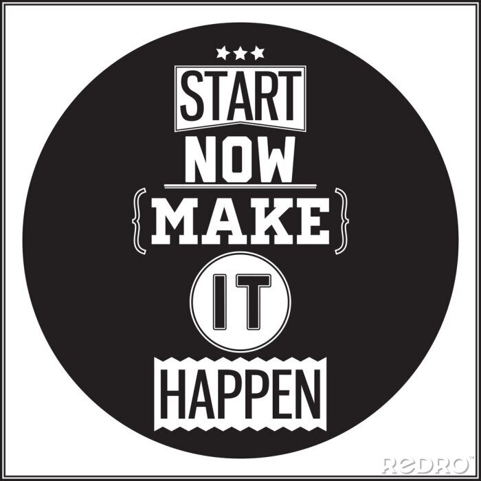 Tapete Minimalistische Beschriftung auf schwarzem Hintergrund