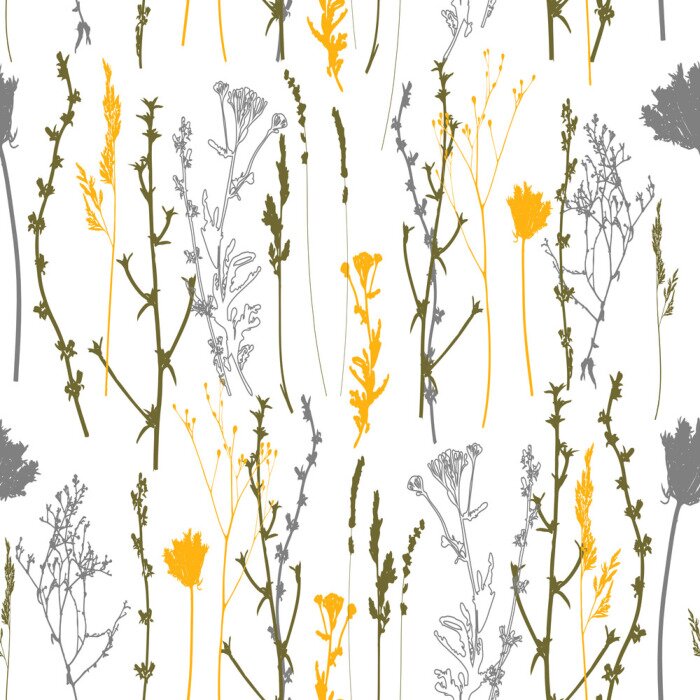 Tapete Minimalistische Feldpflanzen