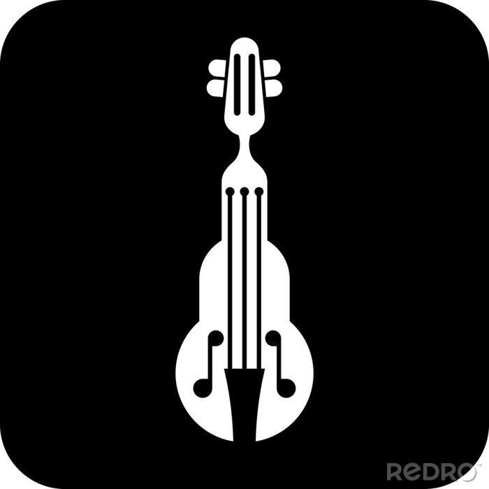 Tapete Minimalistische Grafik mit einem Musikinstrument