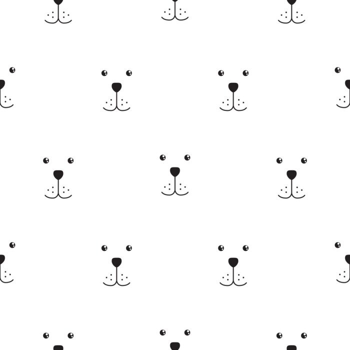 Tapete Minimalistische Hundegesichter