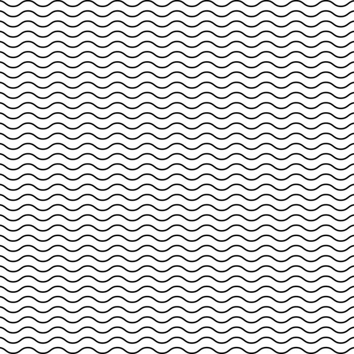 Tapete Minimalistische Schwarz-Weiß-Wellen