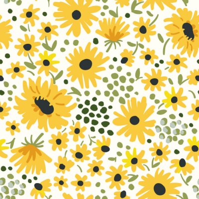 Tapete Minimalistische Sonnenblumen