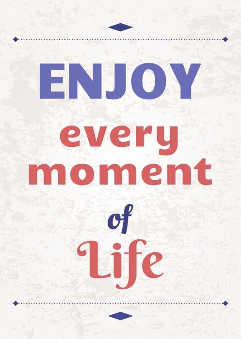 Tapete Minimalistischer Satz über das Leben