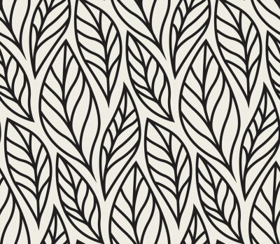 Tapete Minimalistisches Laubmuster