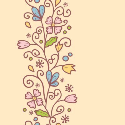 Minimalistisches Muster mit Blumen