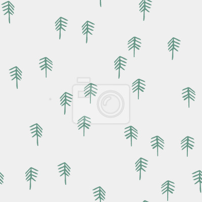 Tapete Minimalistisches Waldmuster