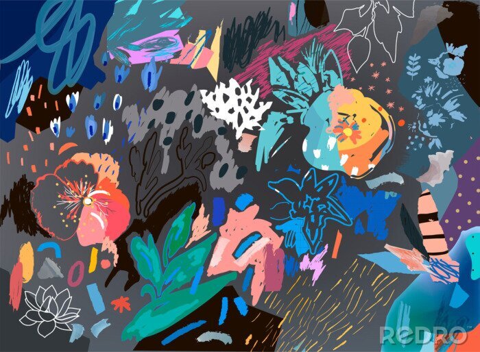 Tapete Modernes Graffiti Konzept