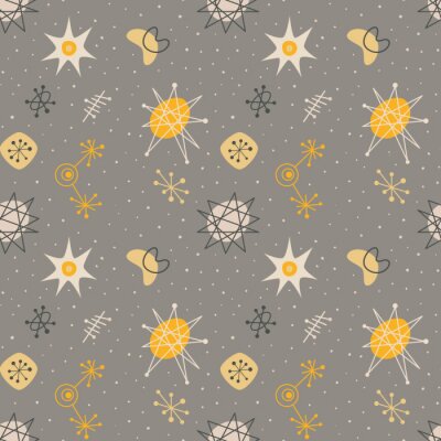 Tapete Modernes nahtloses Muster des mittleren Jahrhunderts