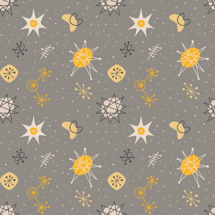 Tapete Modernes nahtloses Muster des mittleren Jahrhunderts