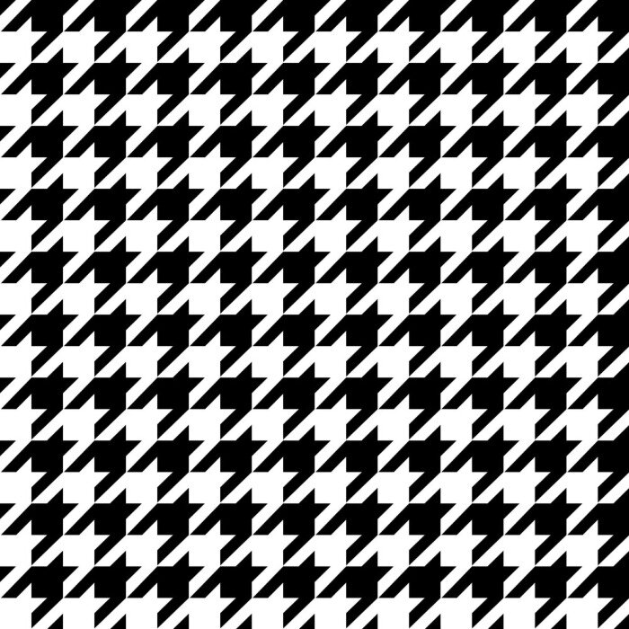 Tapete Modische nahtlose Muster hundstuth schwarz und weiß Textilien