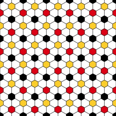 Tapete Mosaik aus Sechsecken