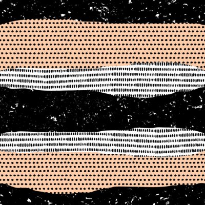 Tapete Motiv mit gemusterten Streifen