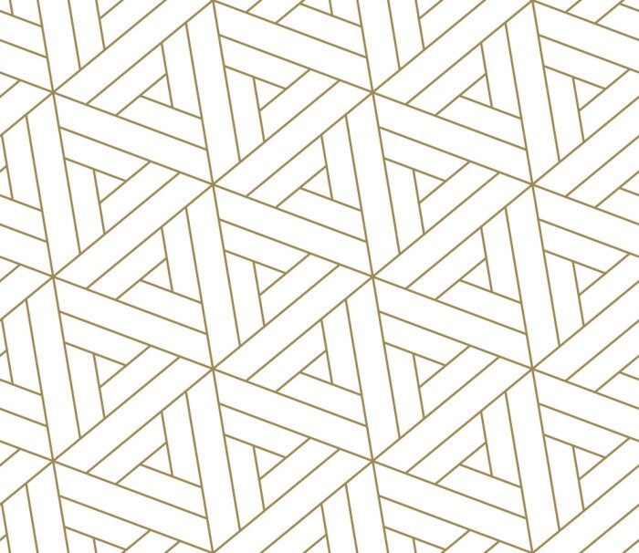 Tapete Motiv mit geometrischen Formen auf weißem Hintergrund