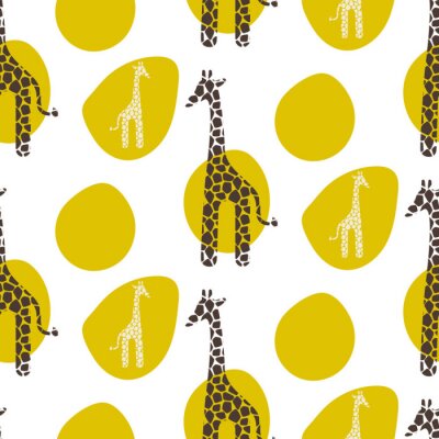 Tapete Motiv mit Giraffe