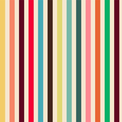 Tapete Motiv mit verschiedenfarbigen vertikalen Streifen