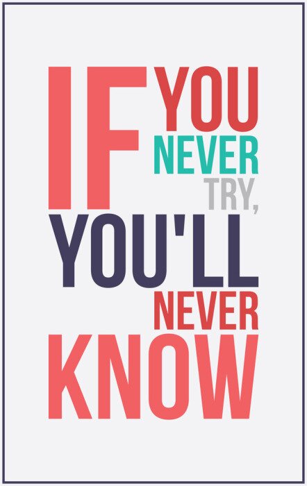 Tapete Motivierende farbige Schriftzüge