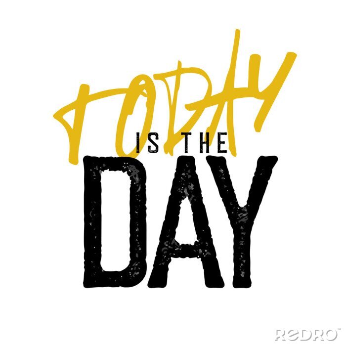 Tapete Motivierende goldene Inschrift