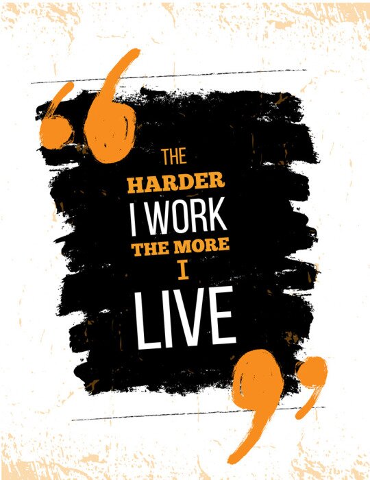 Tapete Motivierender Slogan auf schwarzem Hintergrund