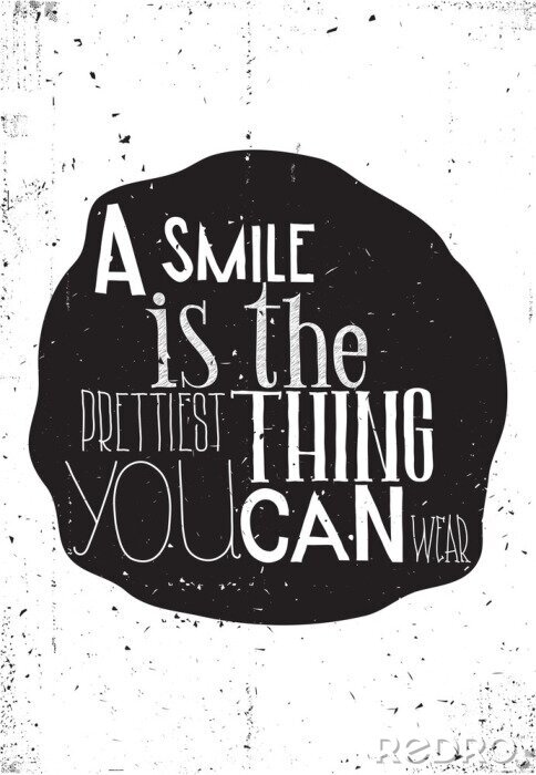 Tapete Motivierender weißer Schriftzug auf schwarzem Fleck