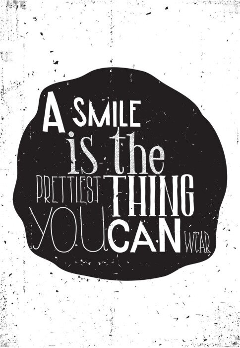 Tapete Motivierender weißer Schriftzug auf schwarzem Fleck