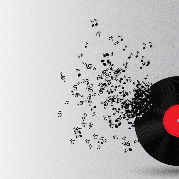 Tapete Musik Retro Vinylschallplatte