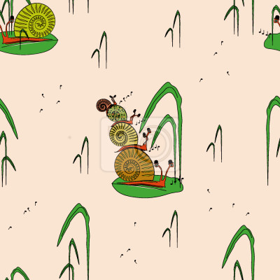 Tapete Musikalische Schnecken