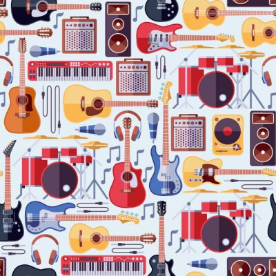 Tapete Musikinstrumente nahtlose Vektor Hintergrund