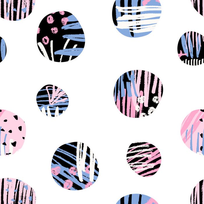 Tapete Muster mit bemalten Punkten