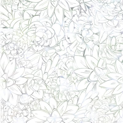 Tapete Muster mit Blumen mit Bleistift skizziert