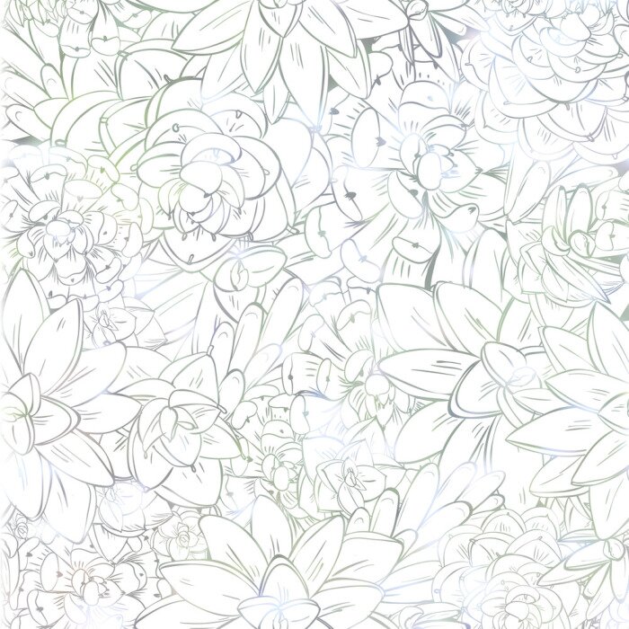 Tapete Muster mit Blumen mit Bleistift skizziert