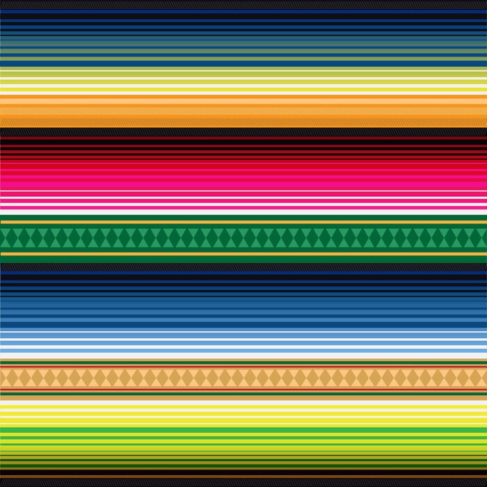 Tapete Muster mit bunten mexikanischen Streifen mit Verzierungen