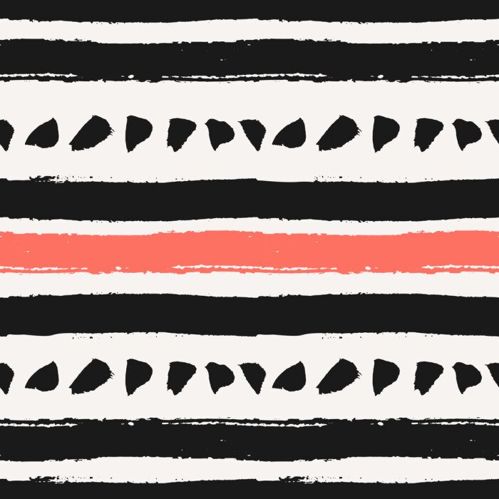 Tapete Muster mit dicken Streifen und unregelmäßigen Punkten