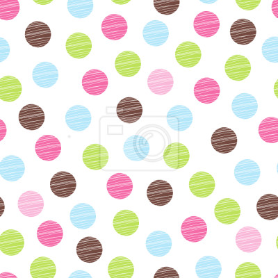 Tapete Muster mit großen Kreisen in verschiedenen Farben