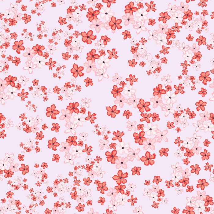 Tapete Muster mit kleinen einzelnen Blumen