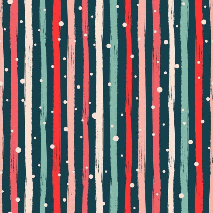 Tapete Muster mit kleinen Punkten und vertikalen Streifen