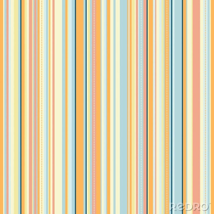 Tapete Muster mit mehrfarbigen unterschiedlich dicken Streifen