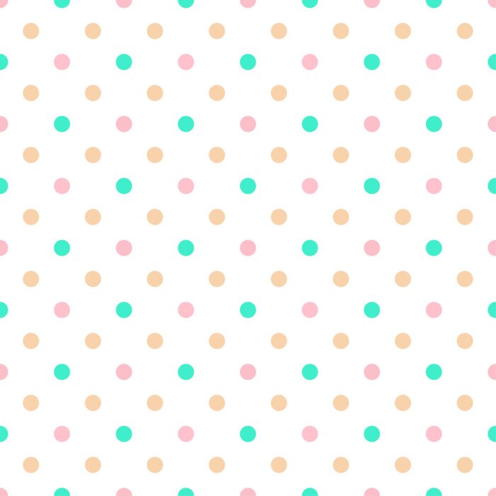 Tapete Muster mit Punkten in grellen Farben