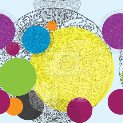 Tapete Muster mit Punkten Kreisen und Design