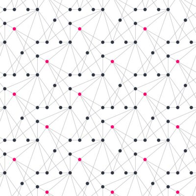 Tapete Muster mit Punkten mit Linien verbunden