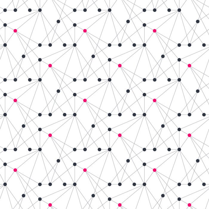 Tapete Muster mit Punkten mit Linien verbunden