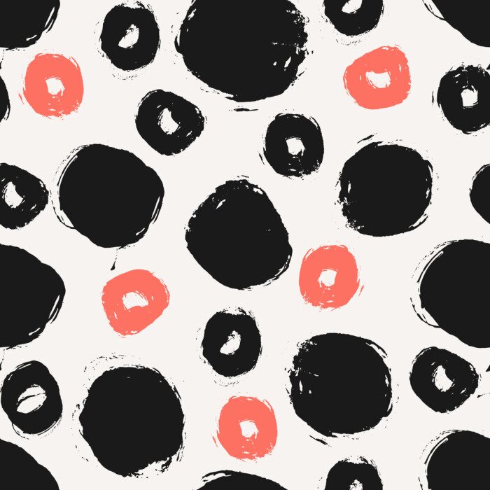 Tapete Muster mit Punkten und Kreisen