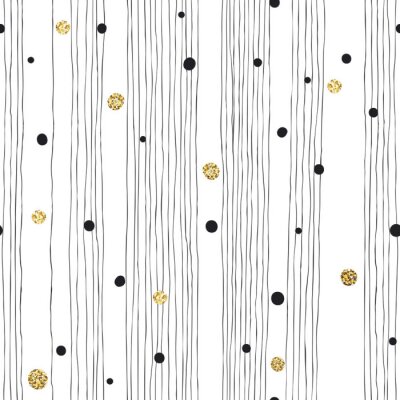 Tapete Muster mit Punkten und vertikalen Streifen